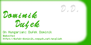 dominik dufek business card